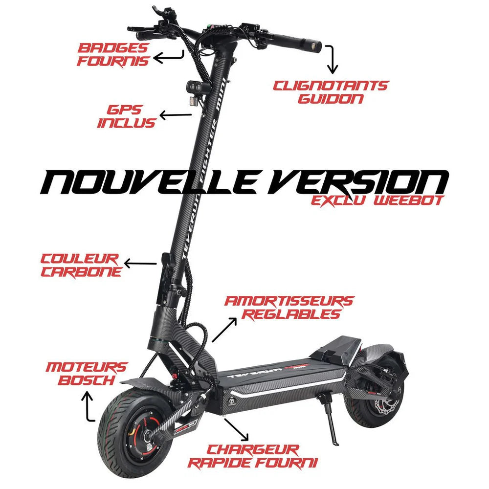 Trottinette Électrique Teverun Fighter Mini Pro V4 : Puissante et Sécurisante